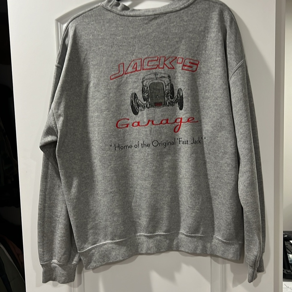 Jack’s garage sweatshirt hotrod